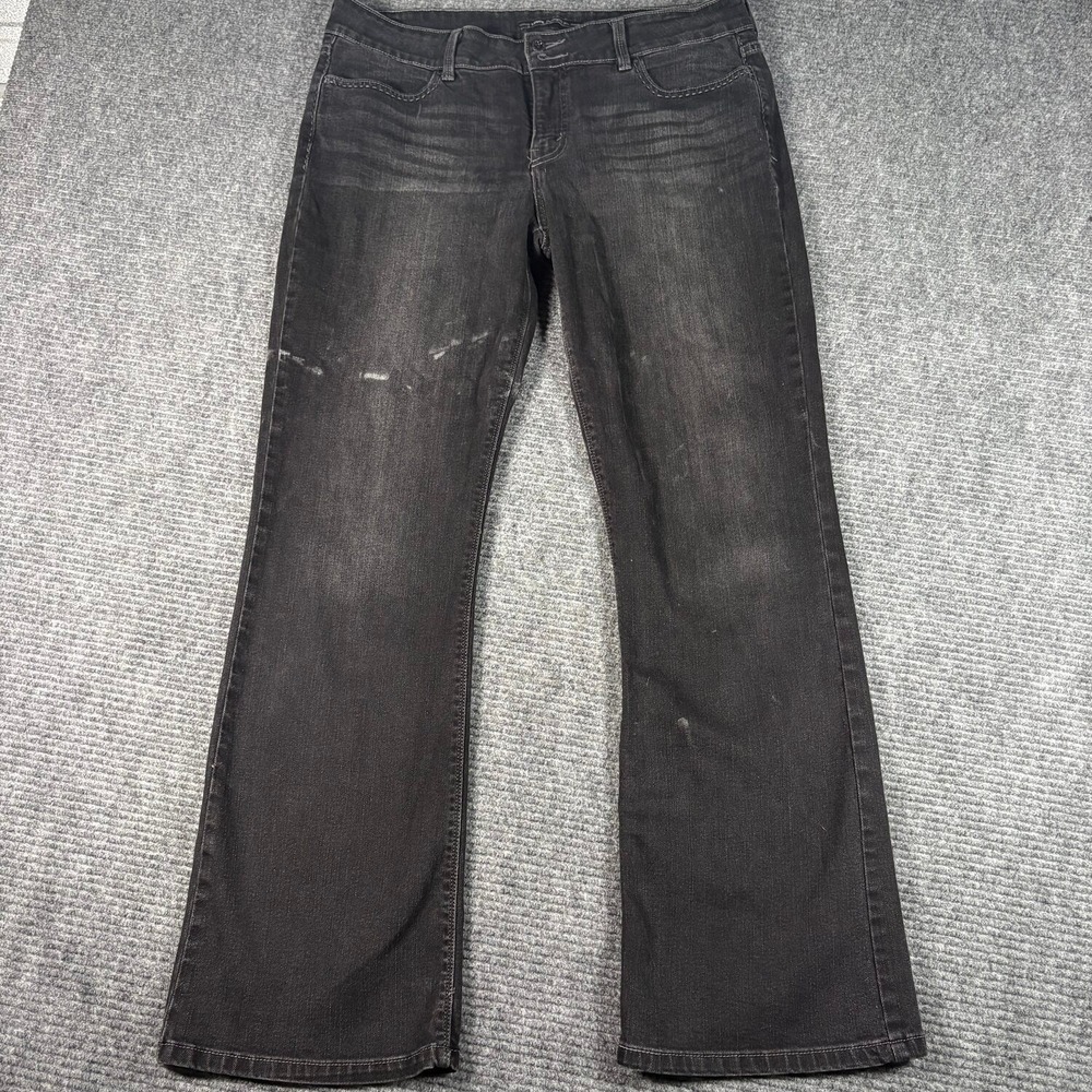 Levi's 526 Slender Boot Cut Jeans Womens 14 Black Excellent Flap Pocket Stretch